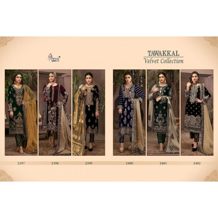 Shree Fabs Tawakkal Velvet Collection Pakistani Salwar Suits